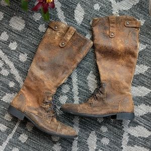 Born Crown distressed tall leather boot